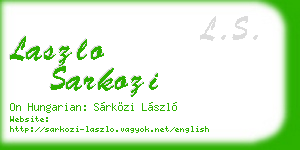 laszlo sarkozi business card